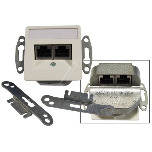 Se patch netzwerkdose cat5e 2xrj45 up w-SETEC